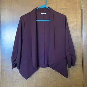 Maurice’s large maroon 3/4 sleeve blazer